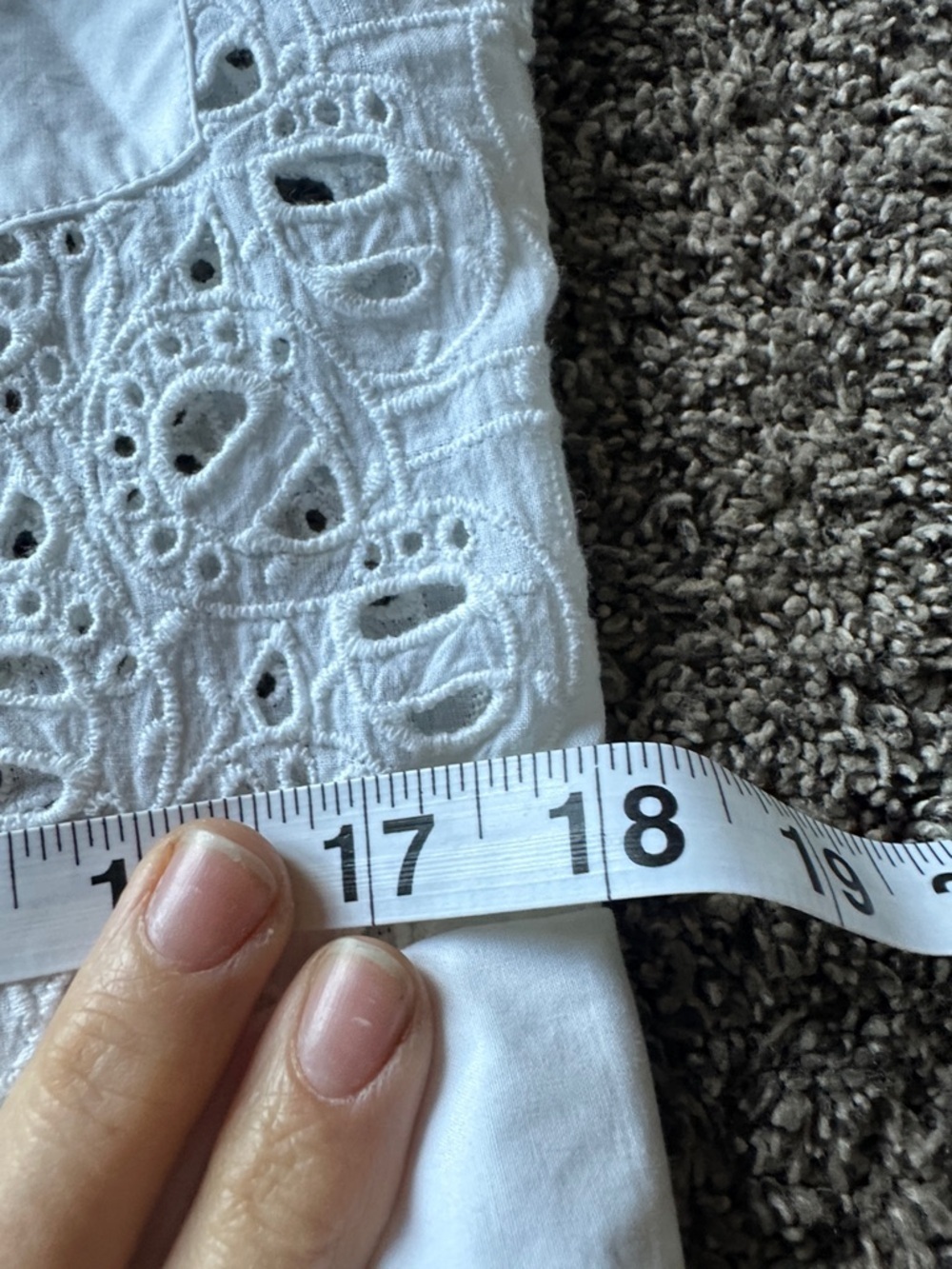Mediterranean Spanish White Eyelet Dress with Tie Waist Cotton Small/ Medium - Picture 4 of 12